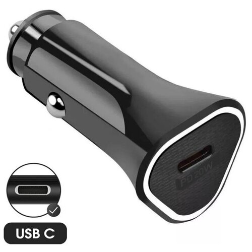 Автомобильное зарядное устройство Type-C 25W + кабель для телефона черная.