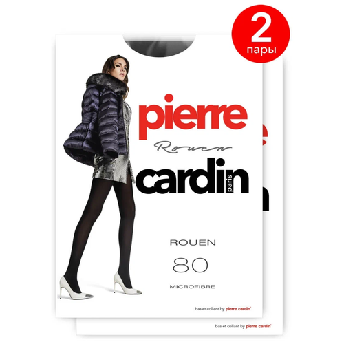 Колготки Pierre Cardin 80 ден ROUEN FUMO размер 5 (комплект 2 шт.)женские колготки, капроновые колготки, колготки женские плотные, серые