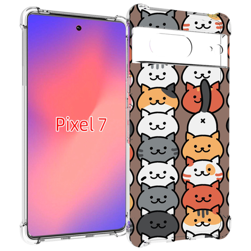 Чехол MyPads Найди-кота для Google Pixel 7 задняя-панель-накладка-бампер