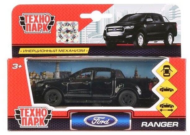 Машина металлическая Технопарк FORD ranger пикап черный 12см SB-18-09-FR-N(BL) 3+