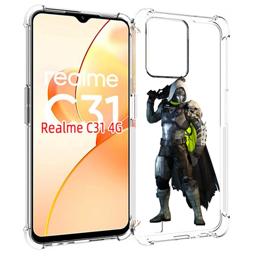 Чехол MyPads destiny-2-hunter для OPPO Realme C31 задняя-панель-накладка-бампер