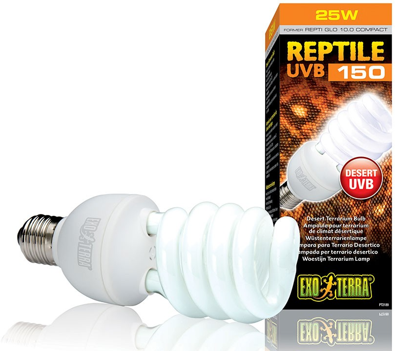 Лампа Exo Terra(hagen) EXO TERRA Terra Reptile GLO 10.0 Compact 25W (UVB 150 )
