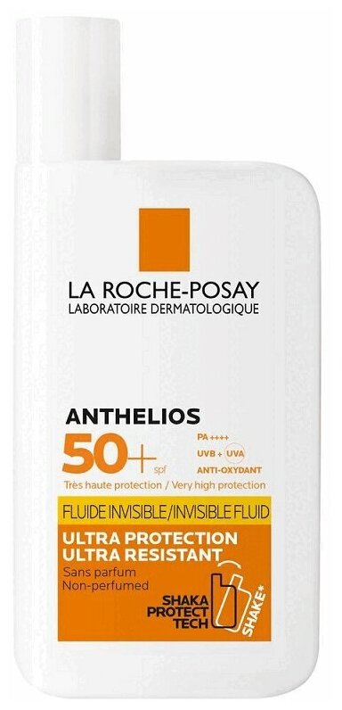 Флюид для лица и кожи вокруг глаз La Roche-Posay Anthelios 50 мл солнцезащитный невидимый SPF50+