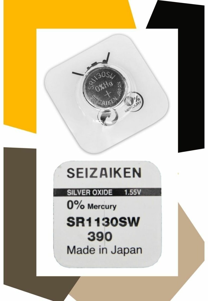 Батарейка SEIZAIKEN 390 (SR1130SW) Silver Oxide 155V (1 )