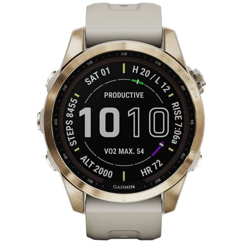 Смарт-часы Garmin fenix 7S Sapphire Sol, Cream Gold Ti , Smart Watch (010-02539-21)