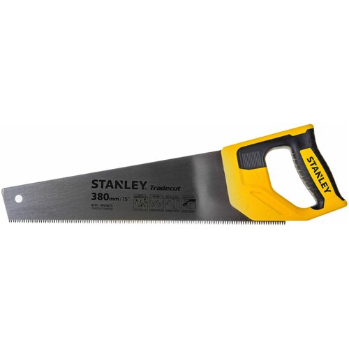 stanley ножовка по дереву stanley tradecut 11 450мм stht20355 1 Ножовка Stanley по дереву TRADECUT с закаленным зубом 7х380мм (STHT20348-1)