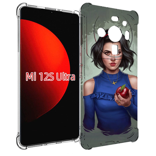 Чехол MyPads девушка-с-яблоком женский для Xiaomi 12S Ultra задняя-панель-накладка-бампер
