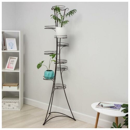 Подставка для цветов «Стелла-9», d=20 см, цвет медный антик