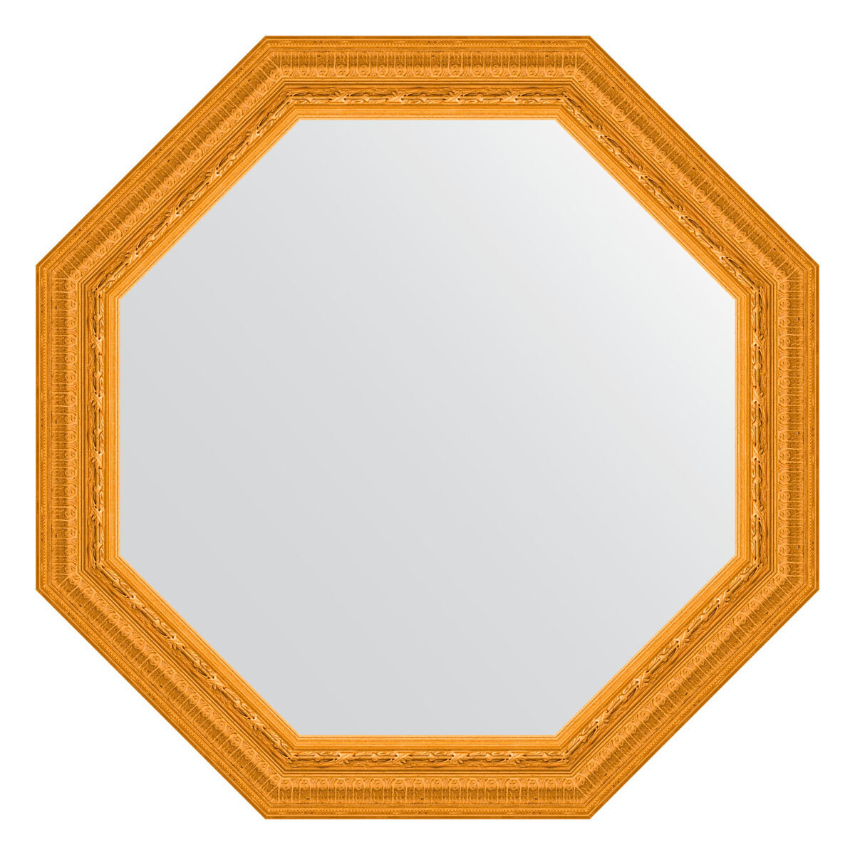 Evoform Зеркало настенное Octagon EVOFORM в багетной раме сусальное золото, 74,8х74,8 см, BY 3765