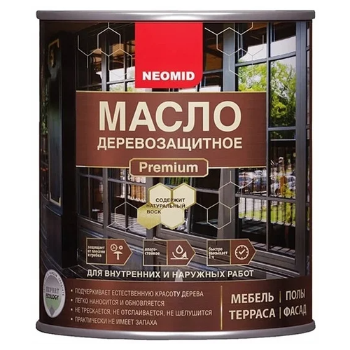 Neomid Масло деревозащитное Premium Орех, 2 л