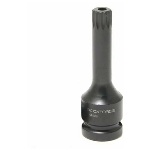 Головка-бита SPLINE глубокая ударная 1/2, M12 с отверстием ROCKFORCE RF-24807812T головка бита spline m12 1 2 55 мм rockforce rf 34805512