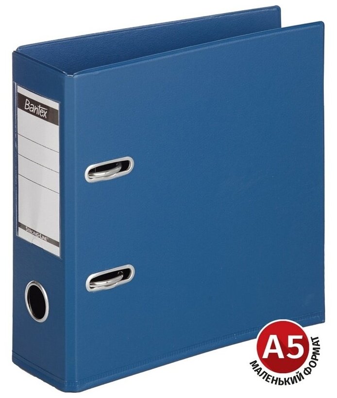 Папка-регистратор Bantex 1452-01, формат А5, вертикальная, 70 мм, темно-синий