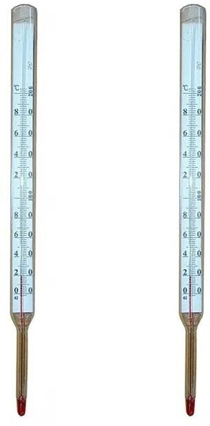 Термометр стеклянный керосиновый СП-2П N4 0+200°С н/ч 100 мм 2 шт.