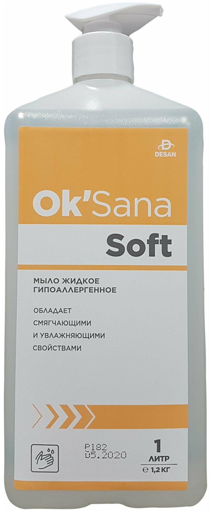 Жидкое мыло OK'Sana Soft (ОК'Сана Софт) 1 литр с дозатором