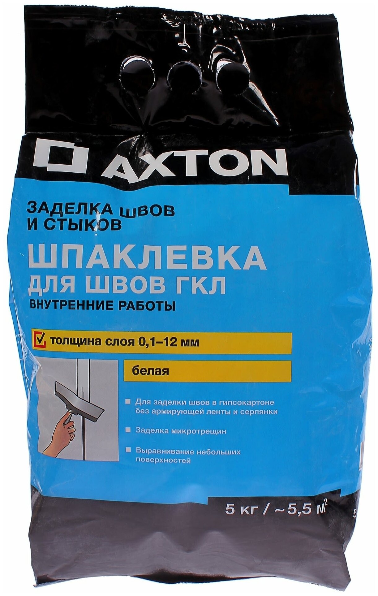 AXTON Шпаклёвка для швов гипсокартона Axton 5 кг