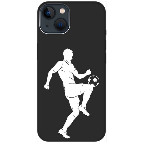 Силиконовый чехол на Apple iPhone 14 / Эпл Айфон 14 с рисунком Football W Soft Touch черный силиконовый чехол на apple iphone 14 эпл айфон 14 с рисунком infinity w soft touch черный