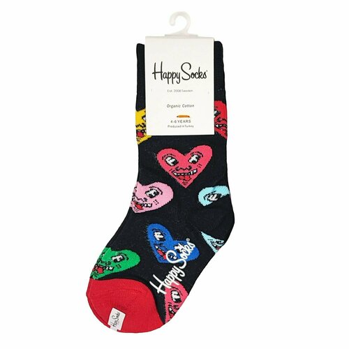 Носки Happy Socks, размер 28/31, фиолетовый, черный