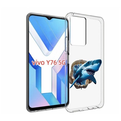 Чехол MyPads челюсти для Vivo Y76 5G задняя-панель-накладка-бампер чехол mypads спящий котенок для vivo y76 5g задняя панель накладка бампер
