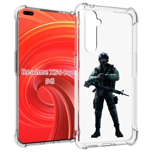 Чехол MyPads Tom-Clancy's-Rainbow-Six-2 для Realme X50 Pro задняя-панель-накладка-бампер чехол mypads tom clancy s rainbow six 2 для nokia g21 задняя панель накладка бампер