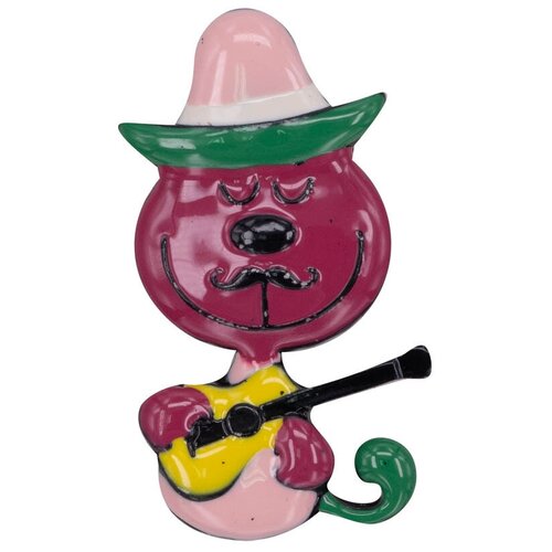 фото Брошь бижутерная музыкант (замок-булавка, розовый) 12-56316 otokodesign