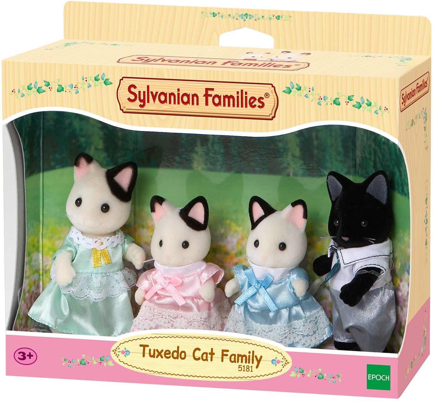 Набор Sylvanian Families "Семья Чёрно-белых котов"