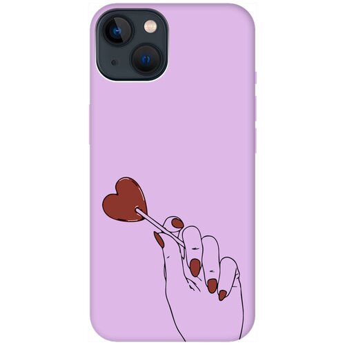 Силиконовый чехол на Apple iPhone 14 / Эпл Айфон 14 с рисунком Heartbreaker Soft Touch сиреневый силиконовый чехол на apple iphone 14 эпл айфон 14 с рисунком rose soft touch сиреневый