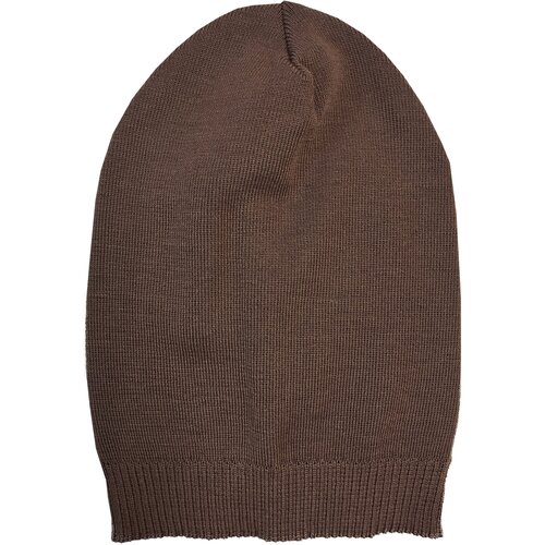 фото Шапка бини anru, размер универсальный, коричневый