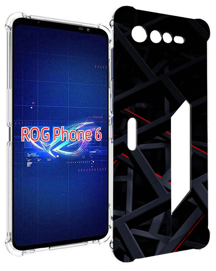 Чехол MyPads Геометрия для Asus ROG Phone 6 задняя-панель-накладка-бампер