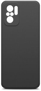 Фото Чехол на Xiaomi POCO M5s (Ксиоми Поко М5с) черный силиконовый с защитной подкладкой из микрофибры Microfiber Case, Brozo