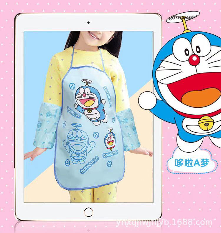 Фартук для труда + нарукавники "Doraemon", 500 х 395/250 х 160 мм, (рост 116-134 см)