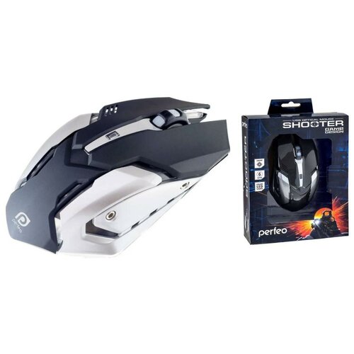 Мышь игровая проводная Perfeo SHOOTER 6 кн USB чёрн подсветка 6 цвет 95000₽