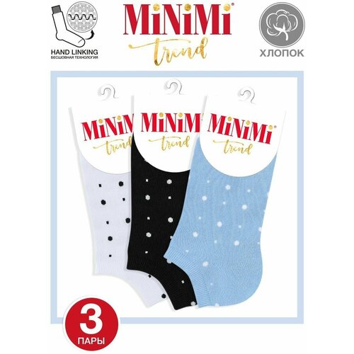 Носки MiNiMi, 3 пары, размер 35-38 (23-25), мультиколор носки женские х б minimi trend4209 размер 35 38 blu chiaro светло синий
