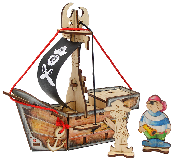 Конструктор Пиратский кораблик Карамба для детей от 3-х лет