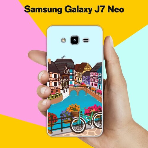 Силиконовый чехол на Samsung Galaxy J7 Neo Велосипед / для Самсунг Галакси Джей 7 Нео силиконовый чехол на samsung galaxy j7 neo медведь для самсунг галакси джей 7 нео