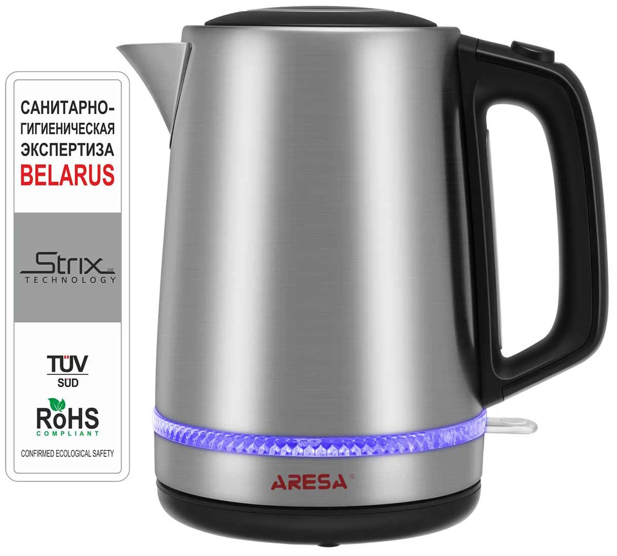 Чайник ARESA AR-3461, серебристый