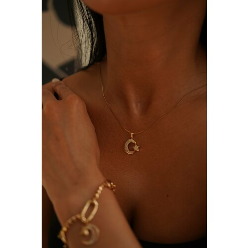 Подвеска Sinotti, циркон, золотистый