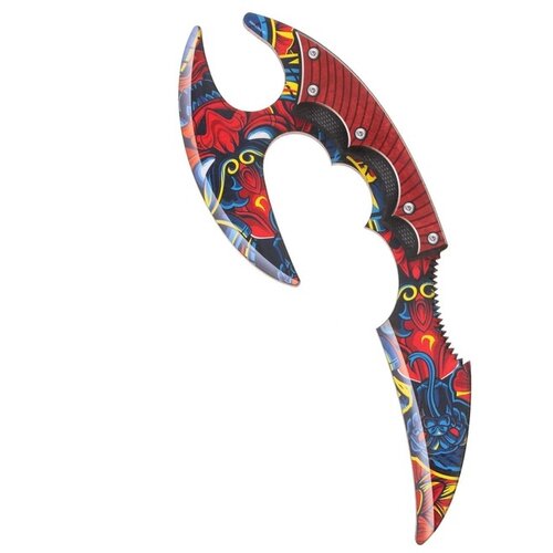 Игрушка Нож-керамбит Японский стиль Сима-ленд 9615444, 22 см, красный/синий