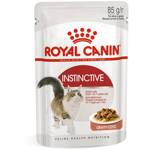 Влажный корм для кошек Royal Canin Instinctive, профилактика избыточного веса, профилактика МКБ 18 шт. х 85 г (кусочки в соусе) влажный корм для кошек royal canin instinctive профилактика избыточного веса профилактика мкб 9 шт х 85 г кусочки в соусе