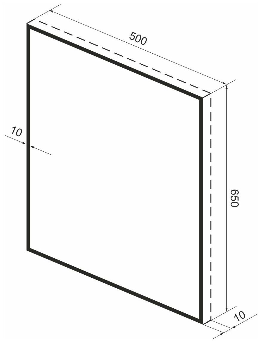 Влагостойкое прямоугольное зеркало Wellsee 7 Rays' Spectrum 172200520, размер 50 х 65 см, с тонким черным матовым контуром - фотография № 10