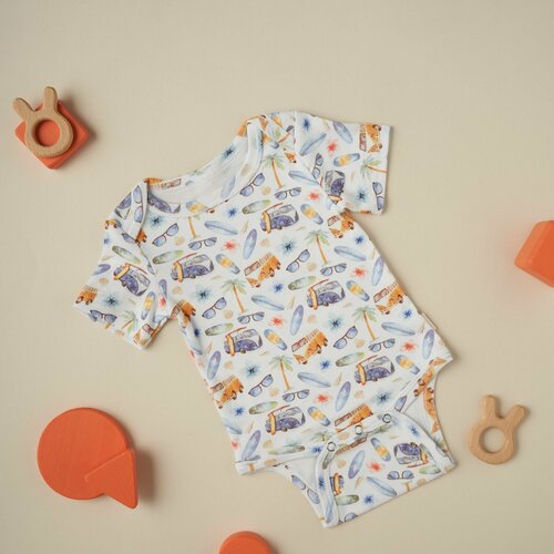 Боди CHUPPA, размер 20/62, мультиколор, бежевый