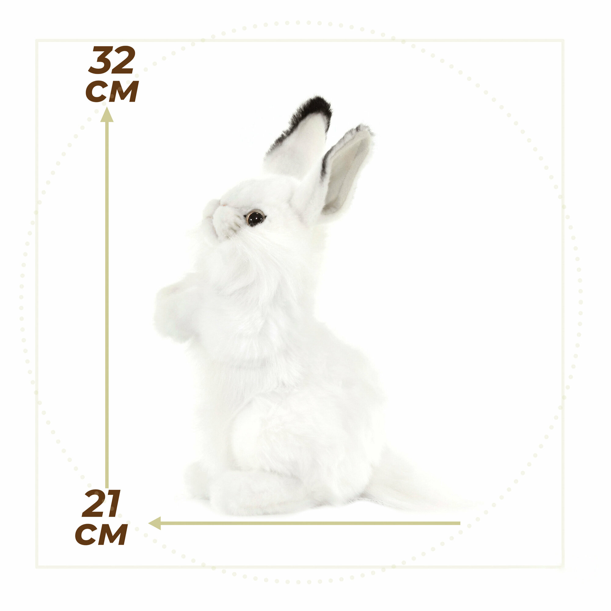 Hansa Creation "Белый кролик, 32 см - 3313" - мягкие игрушки - фото №7