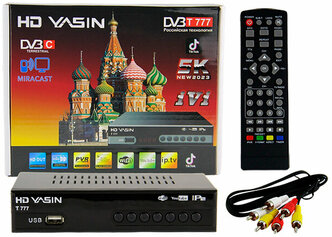 Ресивер цифровой YASIN T777 эфирный DVB-T2/C тв приставка бесплатное тв тюнер медиаплеер