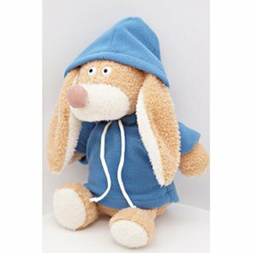 Мягкая игрушка Unaky Soft Toy Кролик Лоуренс, малый 22х26 см, в голубой флисовой толстовке (0976922-65)