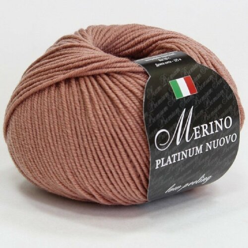 Пряжа Seam Merino platinum nuovo 201 Сеам Мерино платинум ново, 100% мериносовая шерсть экстрафайн супервош, 50 г, 125 м, 5 мотков.