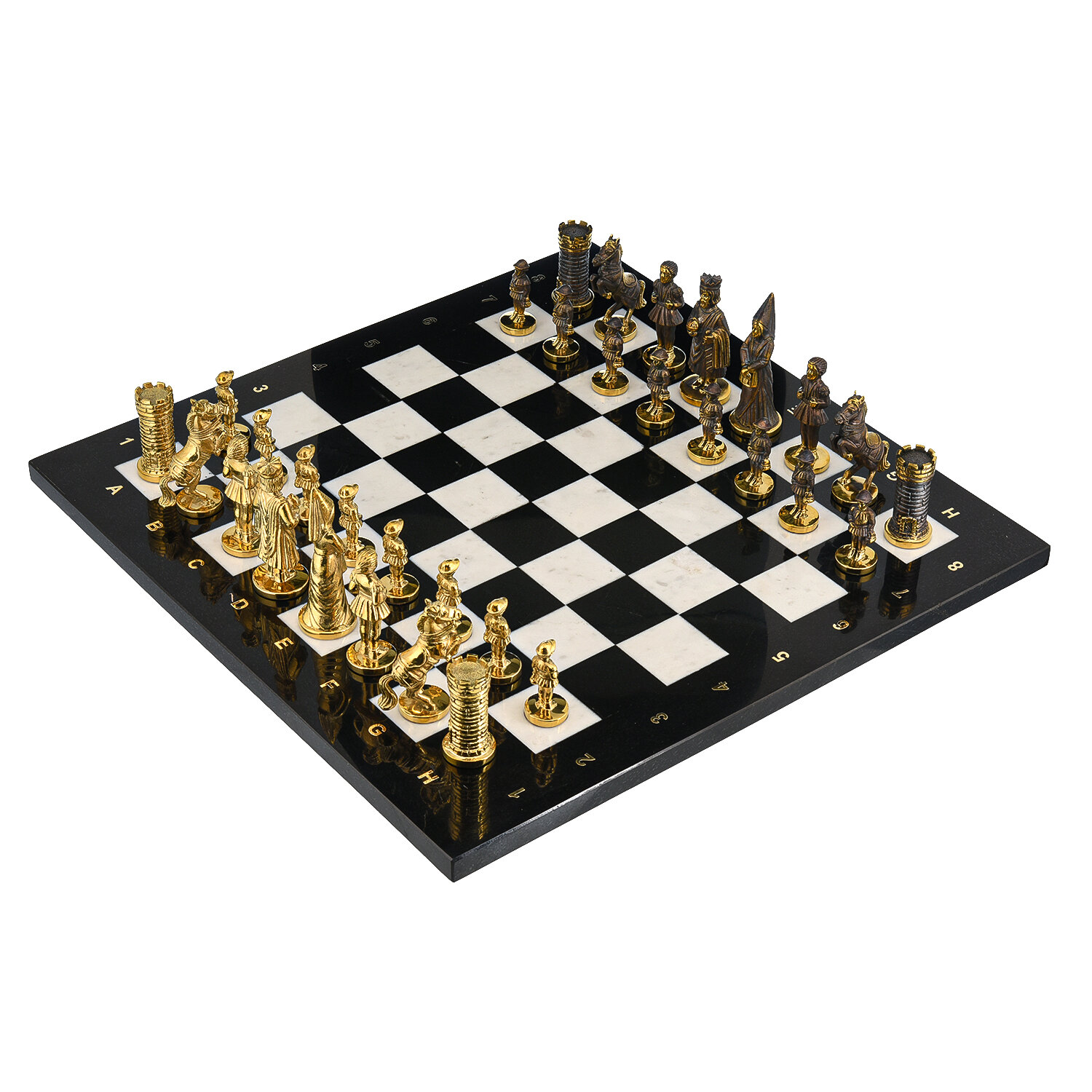 Шахматы из натурального камня "Камелот" 43х43 см