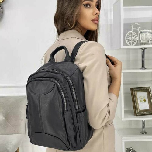 фото Рюкзак 5666 5666, фактура гладкая, черный нет бренда