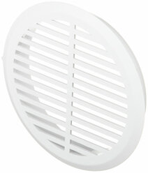 Решетка вентиляционная переточная круглая d-50 с фланцем d-45 белая (4шт/уп)