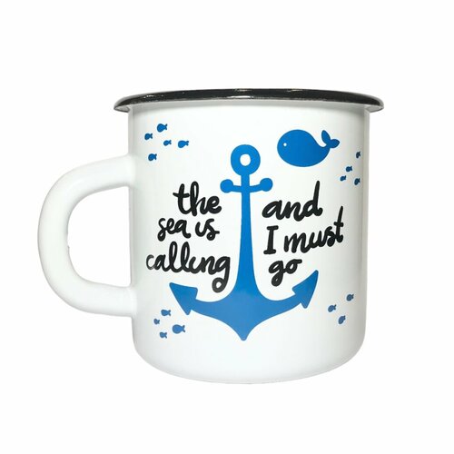 Эмалированная кружка «Sea is calling»
