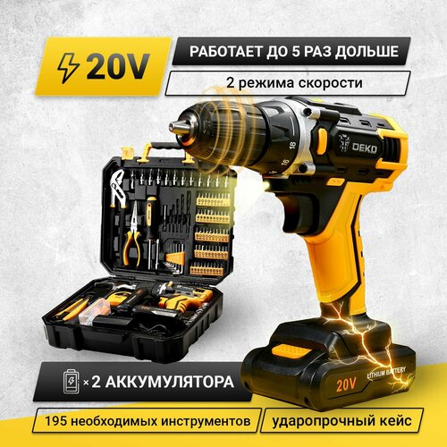 Аккумуляторная дрель-шуруповерт DEKO DKCD20FU-Li 063-4135 deko dkcd20fu li 063 4102