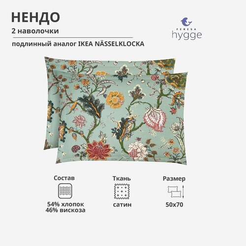Наволочка нендо/NASSELKLOCKA 50х70 (2шт) от FERESA